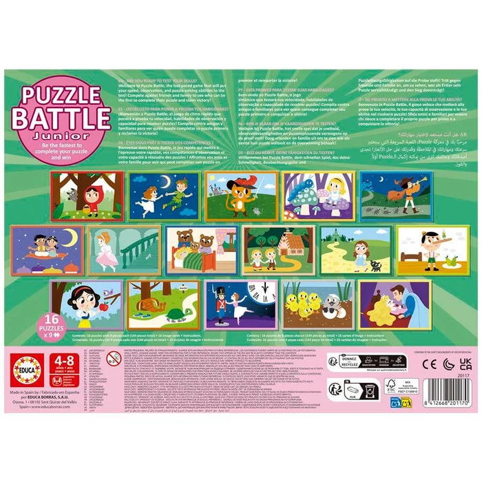 Educa Puzzle párbaj Junior társasjáték - Mesék (20117)