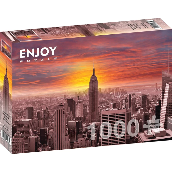 Enjoy Puzzle - 1068 - Sunset Over New York Skyline - 1000 db-os puzzle