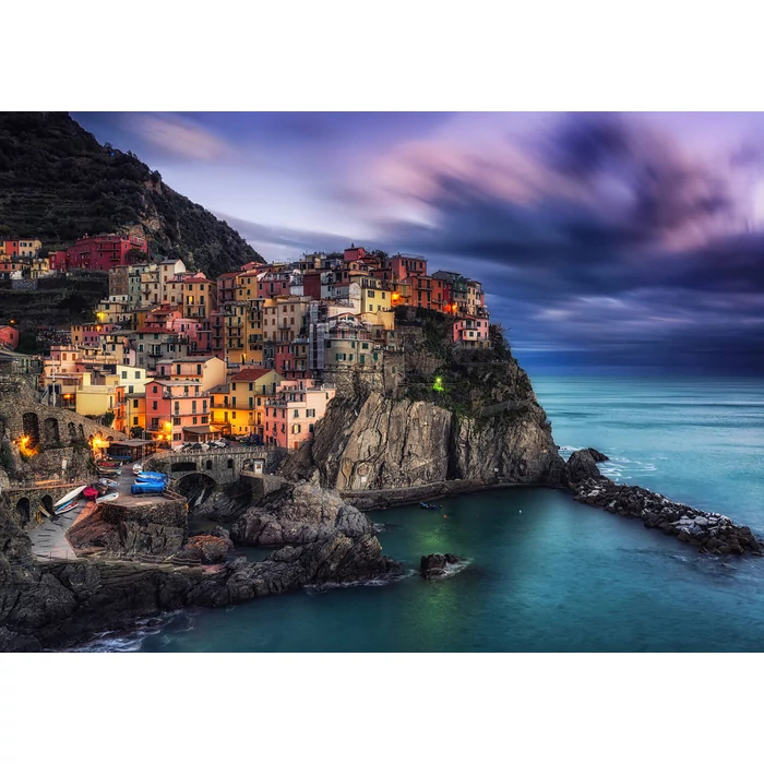 Enjoy Puzzle - 1077 - Manarola at Dusk, Cinque Terre, Italy - 1000 db-os puzzle