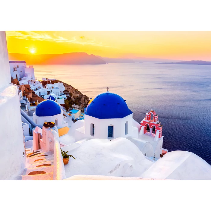 Enjoy Puzzle - 1230 - Sunrise over Santorini, Greece - 1000 db-os puzzle