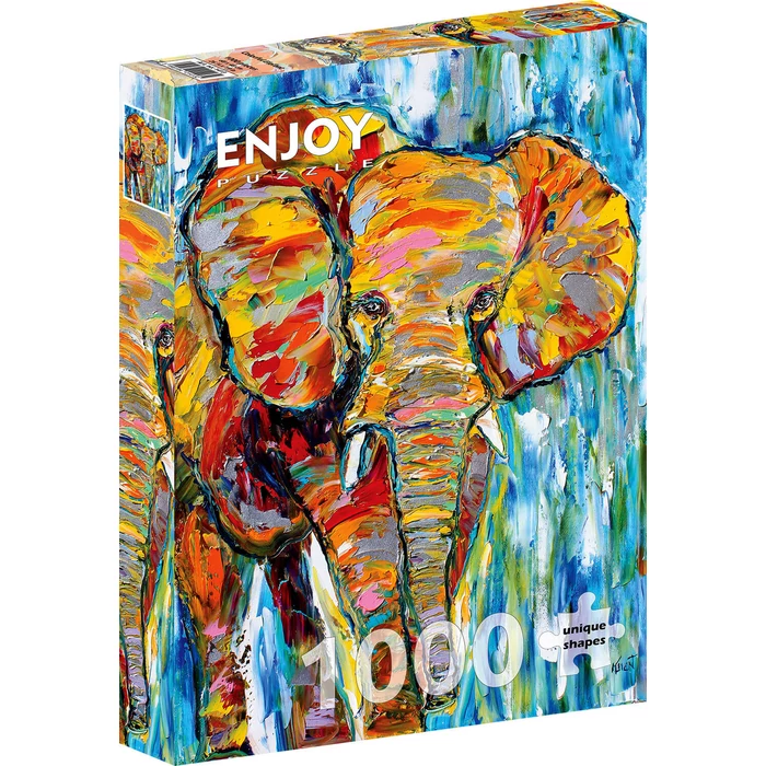 Enjoy Puzzle - 1413 - Colorful Elefant - 1000 db-os puzzle