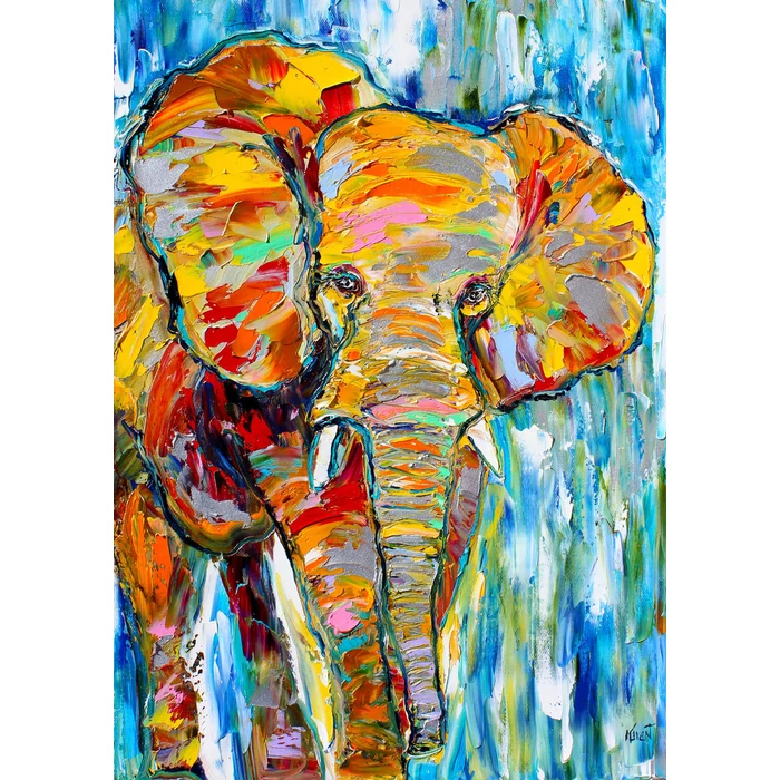 Enjoy Puzzle - 1413 - Colorful Elefant - 1000 db-os puzzle