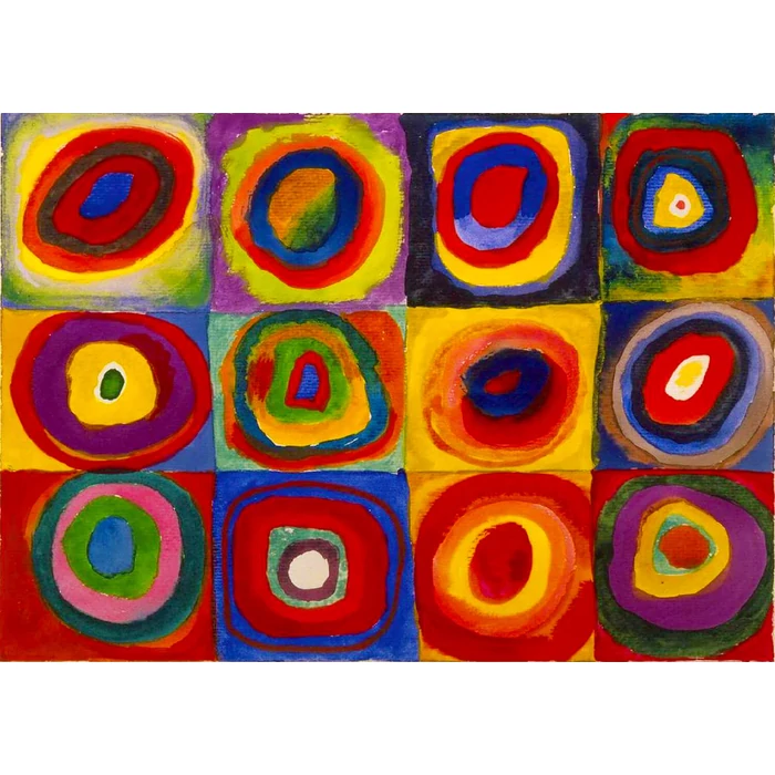 Enjoy Puzzle - 1542 - Vassily Kandinsky - Color Study: Squares with Concentric Circles - 1000 db-os puzzle