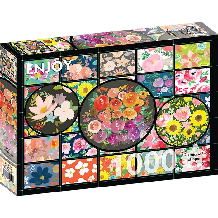 Enjoy Puzzle - 2045 - Lacy's Flower Garden - 1000 db-os puzzle