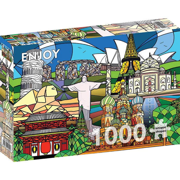 Enjoy Puzzle - 2054 - World Landmarks - 1000 db-os puzzle