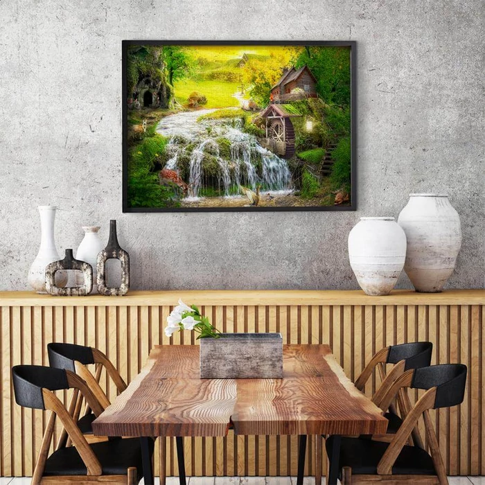 Enjoy Puzzle - 1608 - A Log Cabin by the Magic Creek - 1000 db-os puzzle