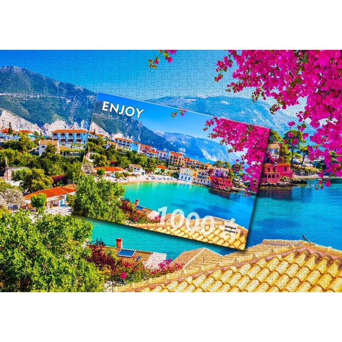 Enjoy Puzzle - 2092 - Assos Village in Cephalonia, Greece - 1000 db-os puzzle