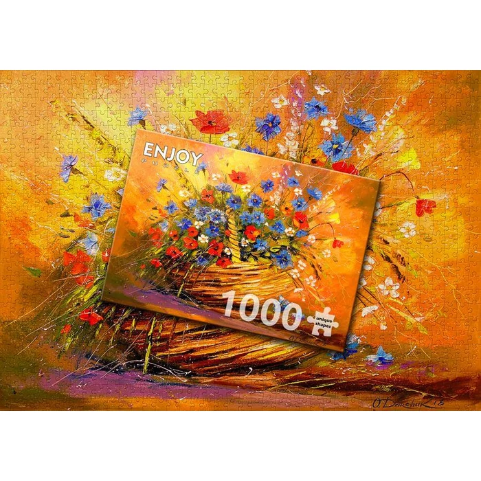 Enjoy Puzzle - 1687 - Basket with Flowers - 1000 db-os puzzle