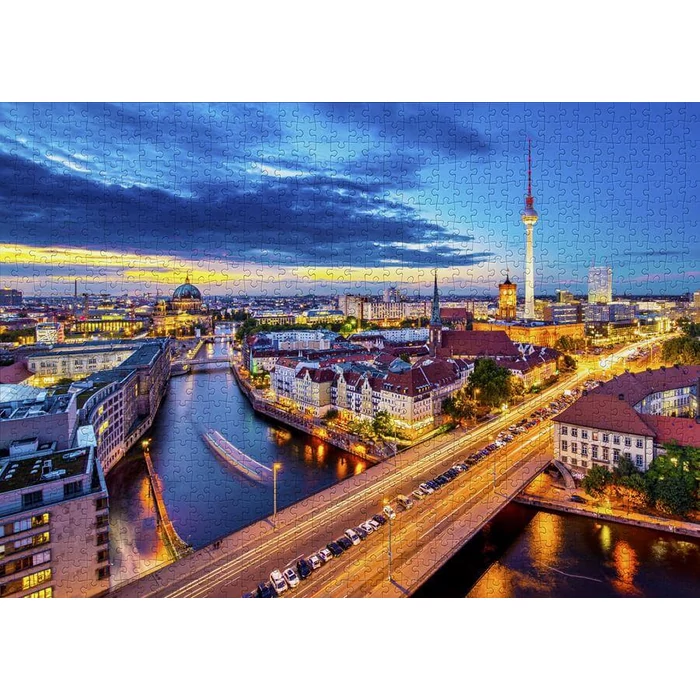 Enjoy Puzzle - 2068 - Berlin Cityscape by Night - 1000 db-os puzzle