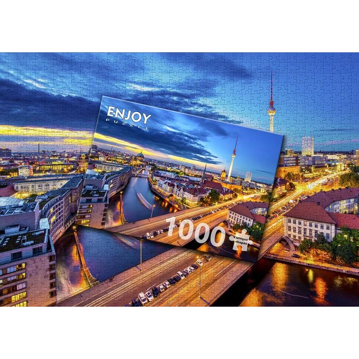 Enjoy Puzzle - 2068 - Berlin Cityscape by Night - 1000 db-os puzzle