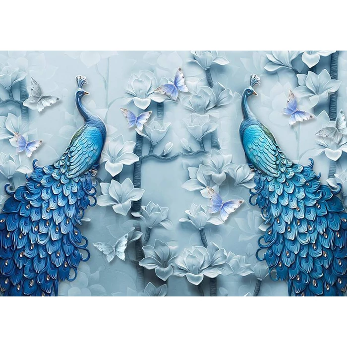 Enjoy Puzzle - 1623 - Blue Peacocks - 1000 db-os puzzle