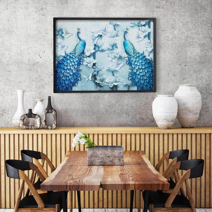 Enjoy Puzzle - 1623 - Blue Peacocks - 1000 db-os puzzle
