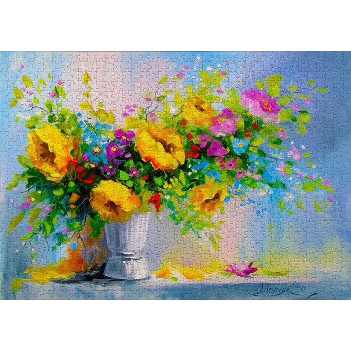 Enjoy Puzzle - 1699 - Bouquet with Yellow Flowers - 1000 db-os puzzle