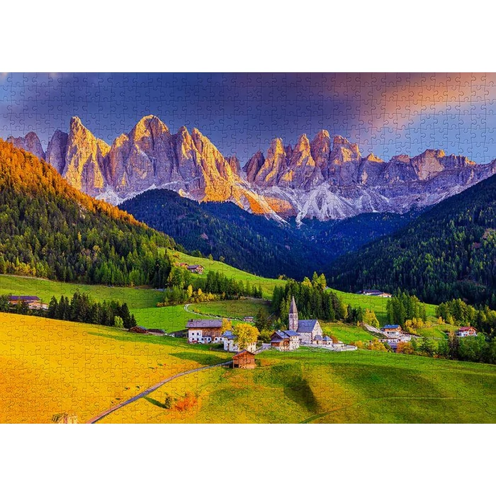 Enjoy Puzzle - 1320 - Church in Dolomites Mountains