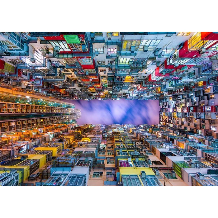 Enjoy Puzzle - 1290 - Colorful Apartment Building, Hong Kong - 1000 db-os puzzle