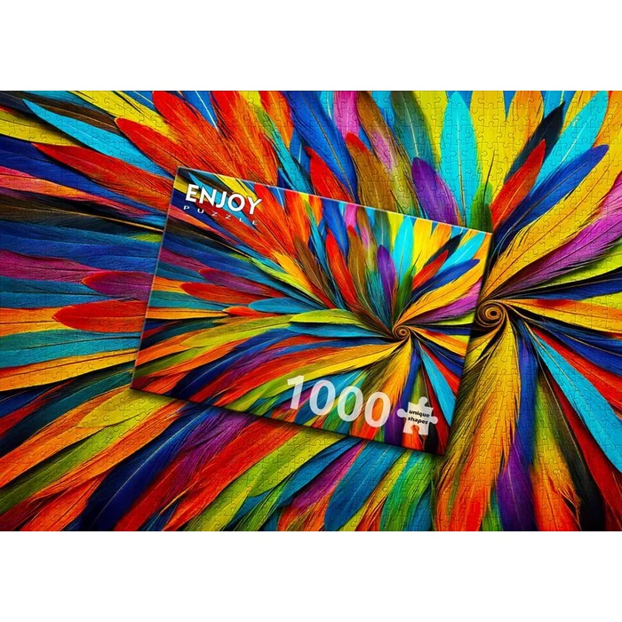 Enjoy Puzzle - 2133 - Colorful Feathers - 1000 db-os puzzle