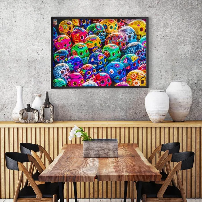 Enjoy Puzzle - 1464 - Colorful Skulls - 1000 db-os puzzle