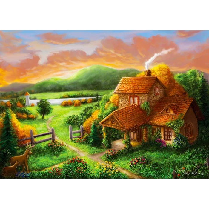 Enjoy Puzzle - 1928 - Cottage at Dusk - 1000 db-os puzzle