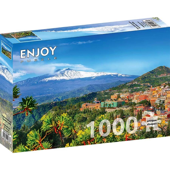 Enjoy Puzzle - 2087 - Etna Volcano and Taormina, Sicily - 1000 db-os puzzle