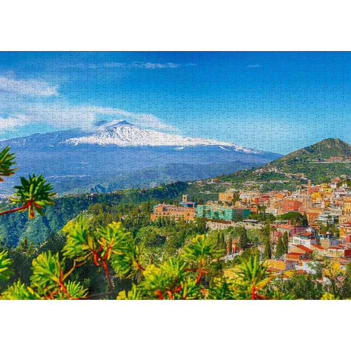 Enjoy Puzzle - 2087 - Etna Volcano and Taormina, Sicily - 1000 db-os puzzle