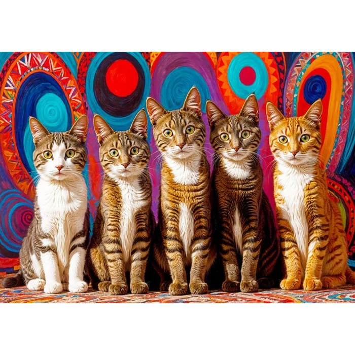 Enjoy Puzzle - 2131 - Five Cats - 1000 db-os puzzle