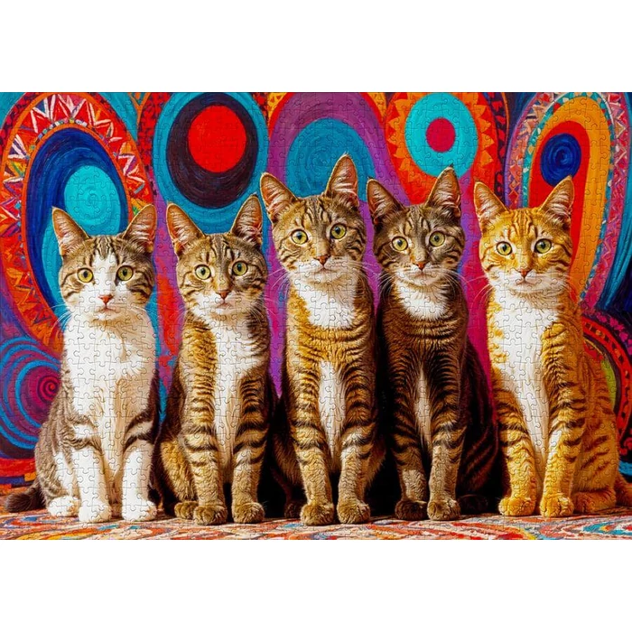 Enjoy Puzzle - 2131 - Five Cats - 1000 db-os puzzle
