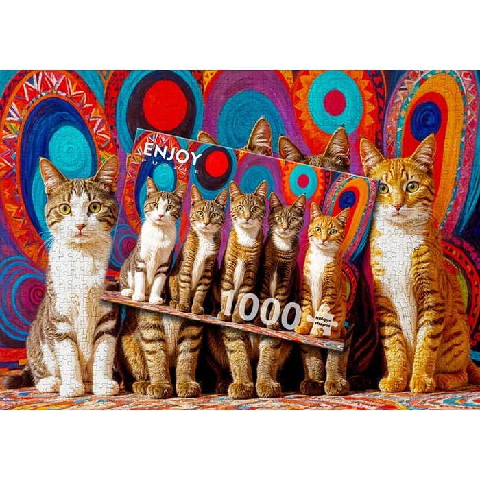 Enjoy Puzzle - 2131 - Five Cats - 1000 db-os puzzle