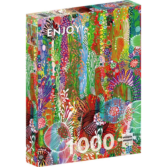 Enjoy Puzzle - 2010 - Floral Curtain - 1000 db-os puzzle