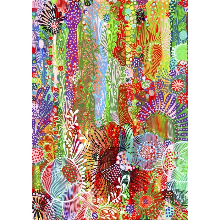 Enjoy Puzzle - 2010 - Floral Curtain - 1000 db-os puzzle
