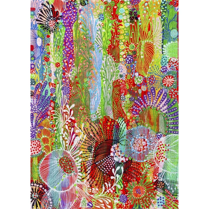 Enjoy Puzzle - 2010 - Floral Curtain - 1000 db-os puzzle