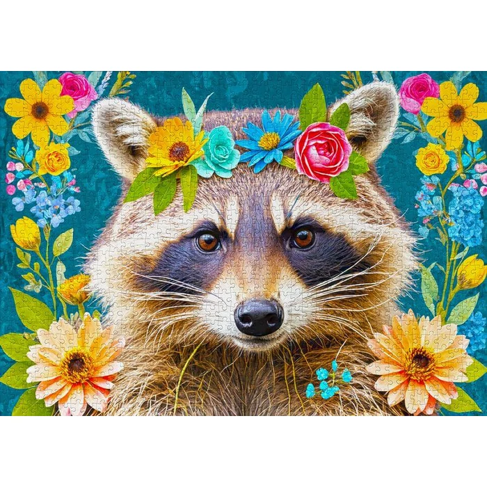 Enjoy 2389 - Floral Raccoon - 1000 db-os puzzle