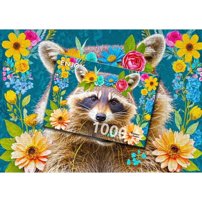 Enjoy 2389 - Floral Raccoon - 1000 db-os puzzle