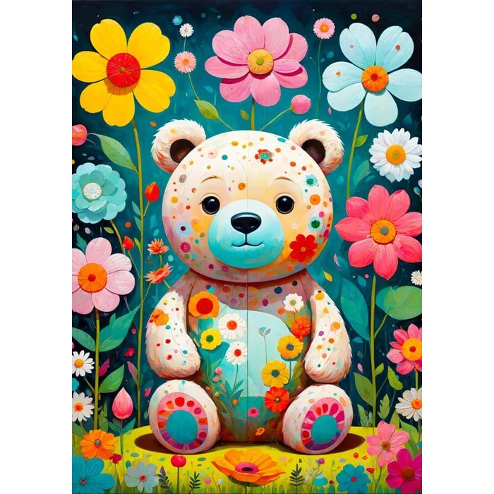 Enjoy Puzzle - 2150 - Flower Teddy Bear - 1000 db-os puzzle