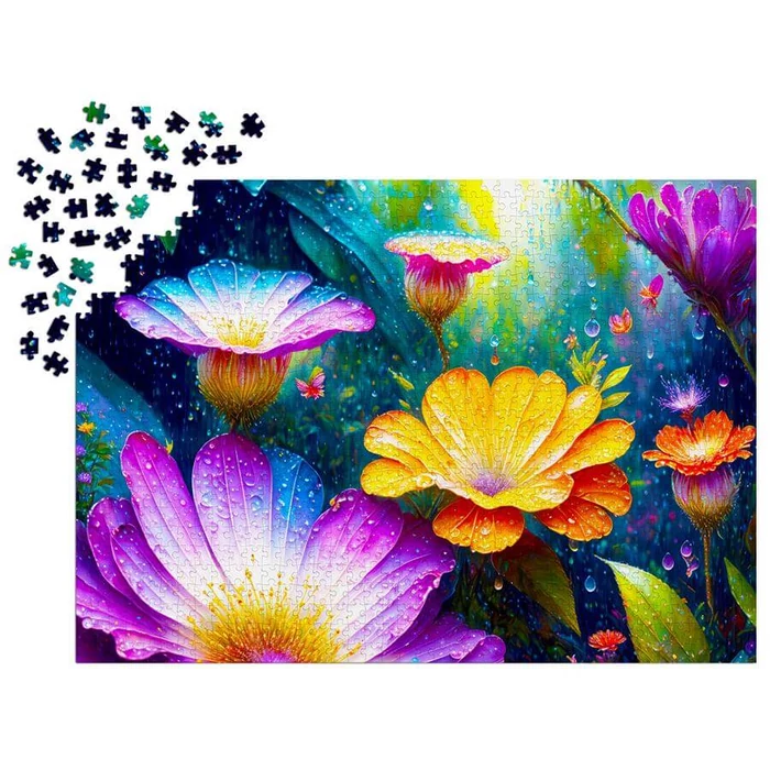 Enjoy Puzzle - 2130 - Flowers in the Rain - 1000 db-os puzzle