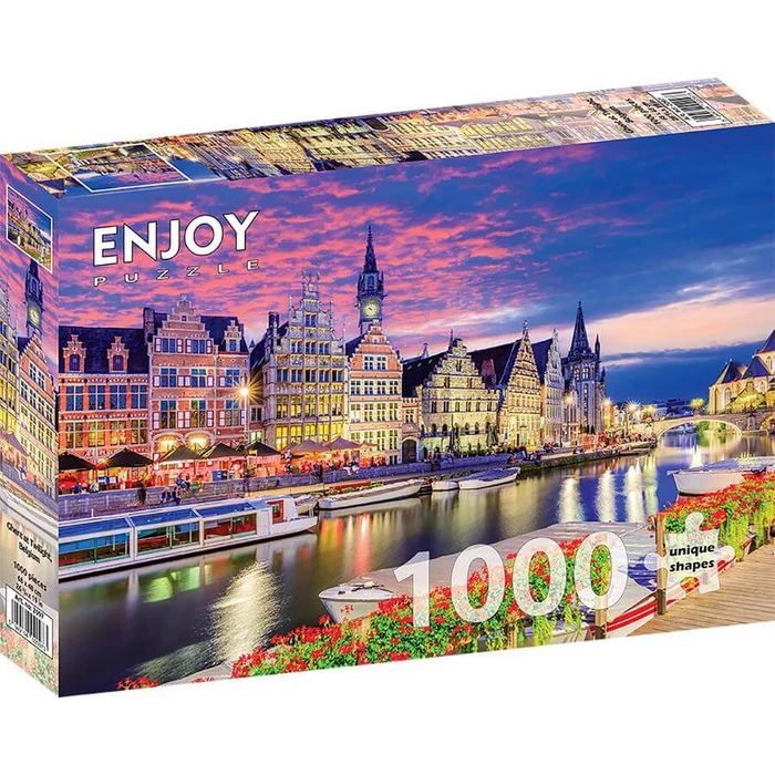 Enjoy Puzzle - 2097 - Ghent at Twilight, Belgium - 1000 db-os puzzle