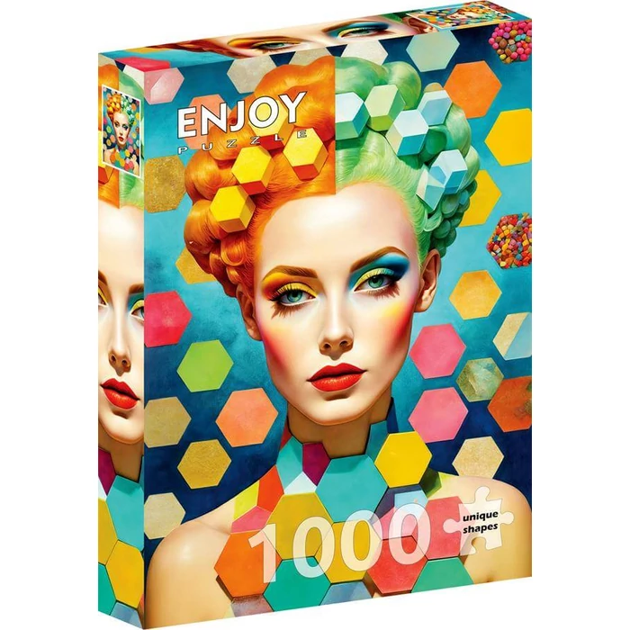 Enjoy 2345 - Hexa Portrait - 1000 db-os puzzle - Puzzle 1000 db