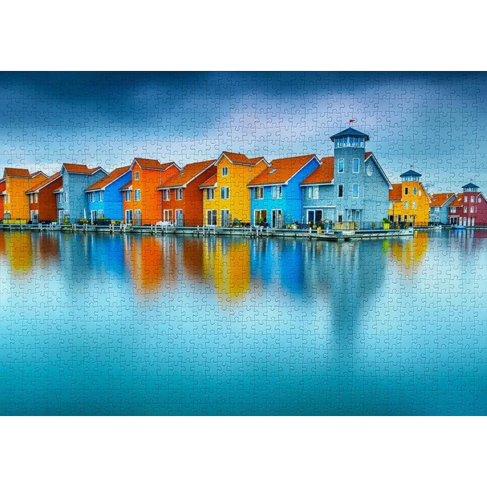 Enjoy Puzzle - 2078 - Houses on Water, Groningen, Netherlands - 1000 db-os puzzle