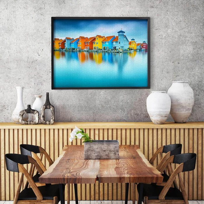 Enjoy Puzzle - 2078 - Houses on Water, Groningen, Netherlands - 1000 db-os puzzle