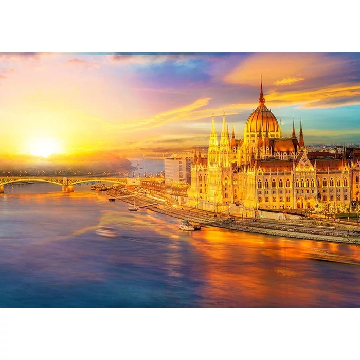 Enjoy Puzzle - 1362 - Hungarian Parliament at Sunset, Budapest - 1000 db-os puzzle