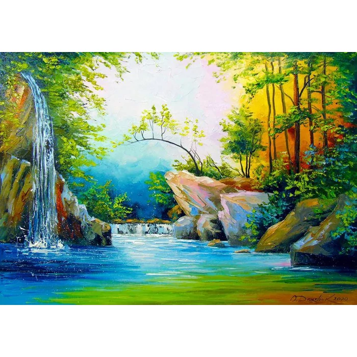 Enjoy Puzzle - 1714 - In the Woods near the Waterfall - 1000 db-os puzzle