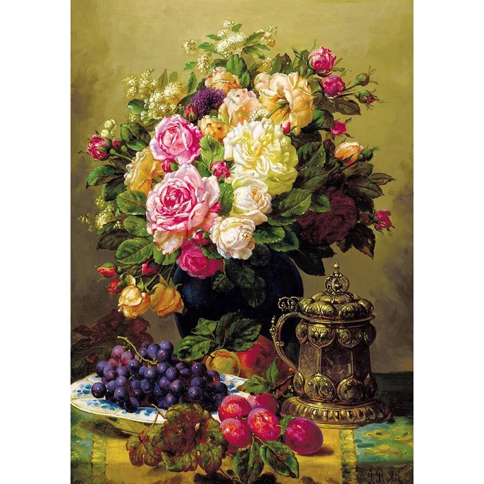 Enjoy Puzzle - 1107 - Jean-Baptiste Robie: Still Life with Roses - 1000 db-os puzzle
