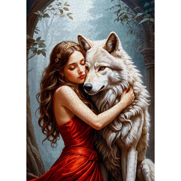 Enjoy Puzzle - 2165 - Lady and the Wolf - 1000 db-os puzzle