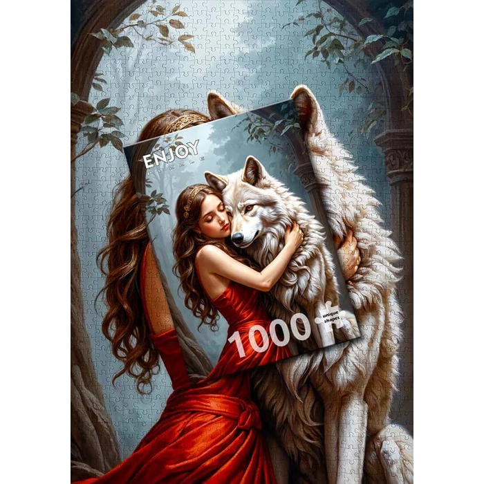 Enjoy Puzzle - 2165 - Lady and the Wolf - 1000 db-os puzzle