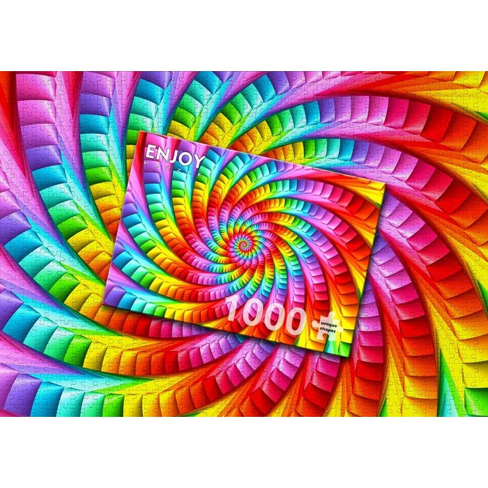 Enjoy Puzzle - 1635 - Psychedelic Rainbow Spiral - 1000 db-os puzzle