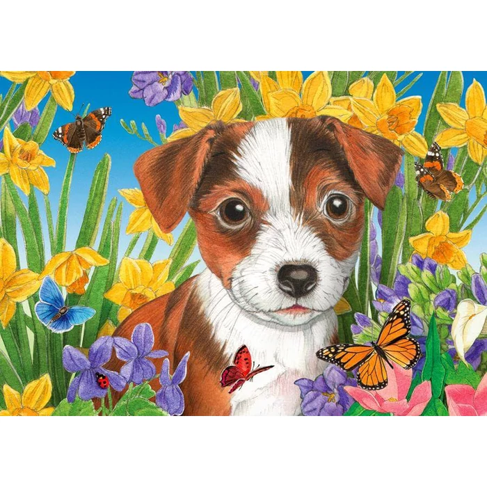 Enjoy Puzzle - 1916 - Puppy Garden - 1000 db-os puzzle