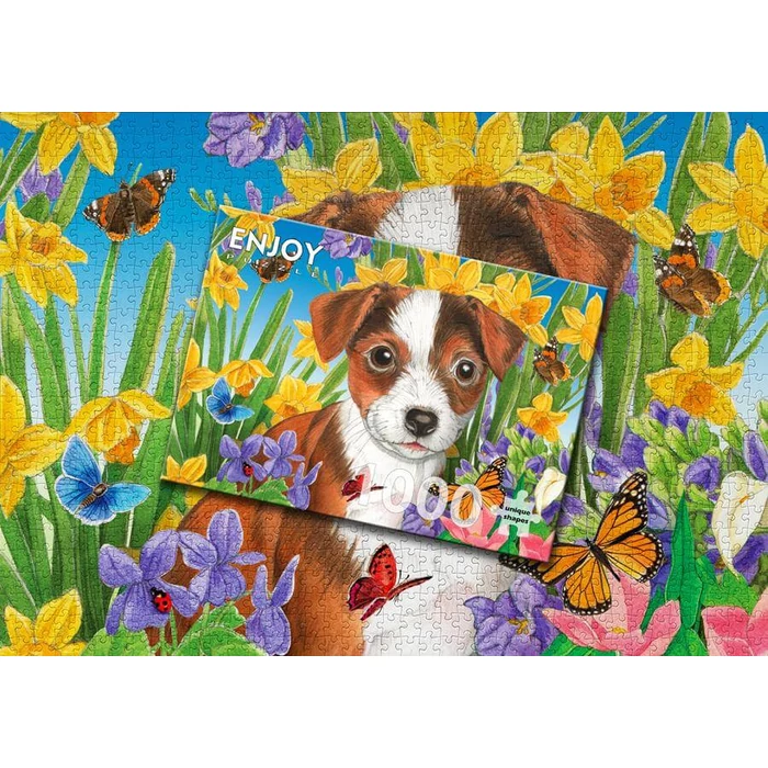 Enjoy Puzzle - 1916 - Puppy Garden - 1000 db-os puzzle