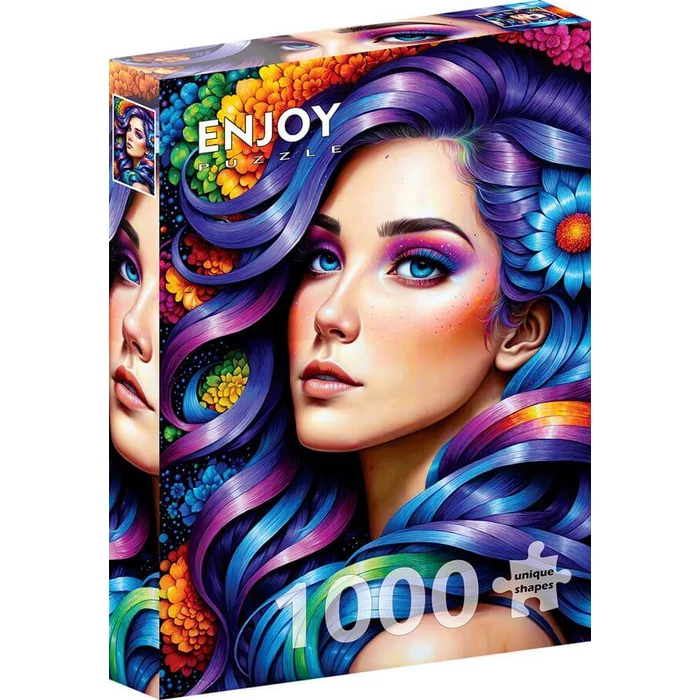 Enjoy Puzzle - 2172 - Rainbow Flower Portrait - 1000 db-os puzzle
