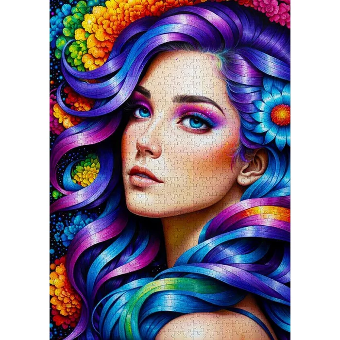 Enjoy Puzzle - 2172 - Rainbow Flower Portrait - 1000 db-os puzzle