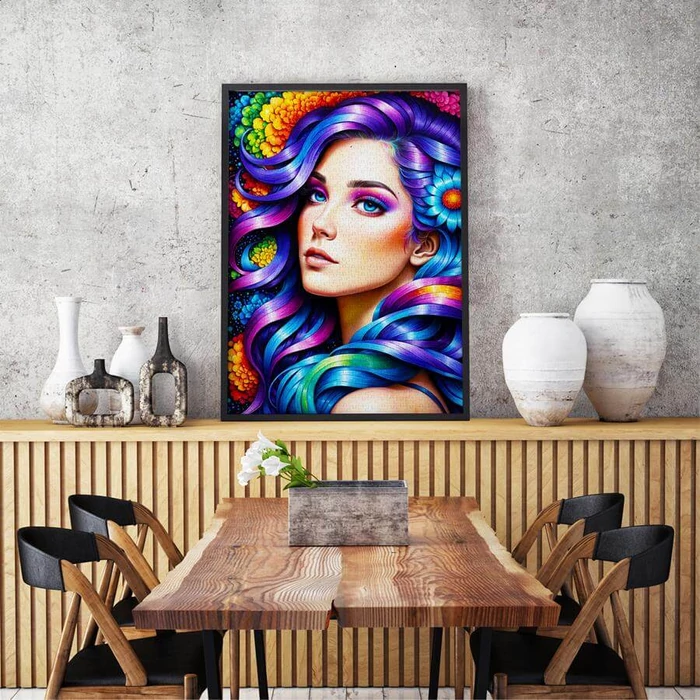 Enjoy Puzzle - 2172 - Rainbow Flower Portrait - 1000 db-os puzzle