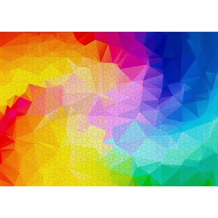 Enjoy Puzzle - 1239 - Rainbow Gradient Poligonal Swirl - 1000 db-os puzzle